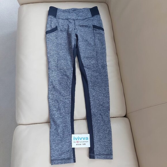 Ivivva Other - Ivivva Girl by Lululemon 🍋Daily Warrior Pant Leggings Grey pockets size 10